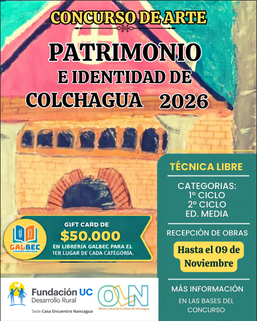 Concurso de Arte 2026: Patrimonio e Identidad de Colchagua